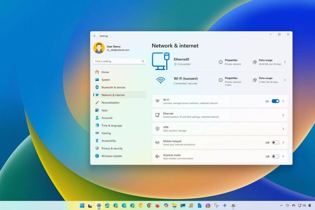 Windows 11 laptop showing broken Wi-Fi connection after November update