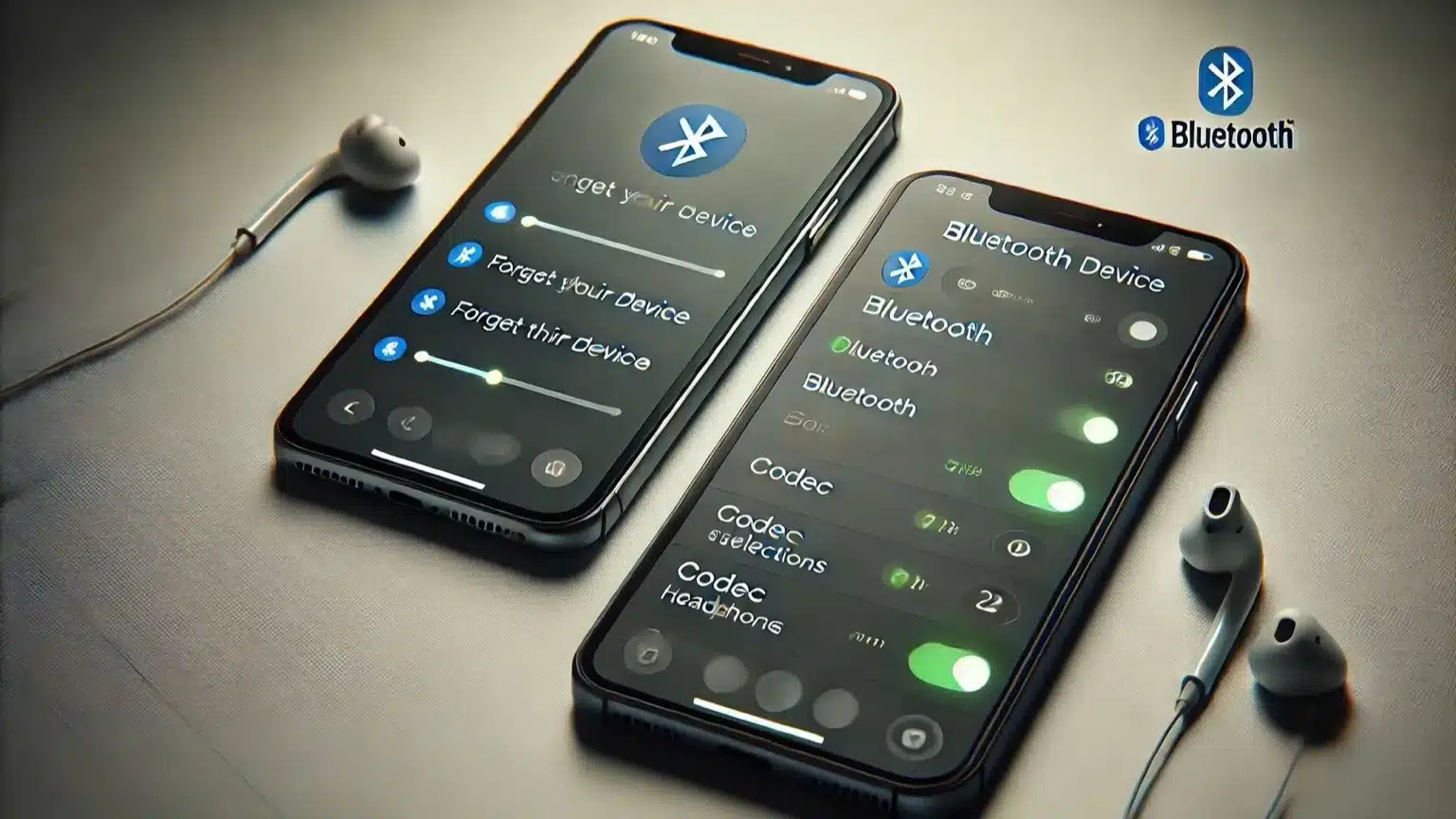 Close-up of Bluetooth settings used to fix headphone disconnecting issues