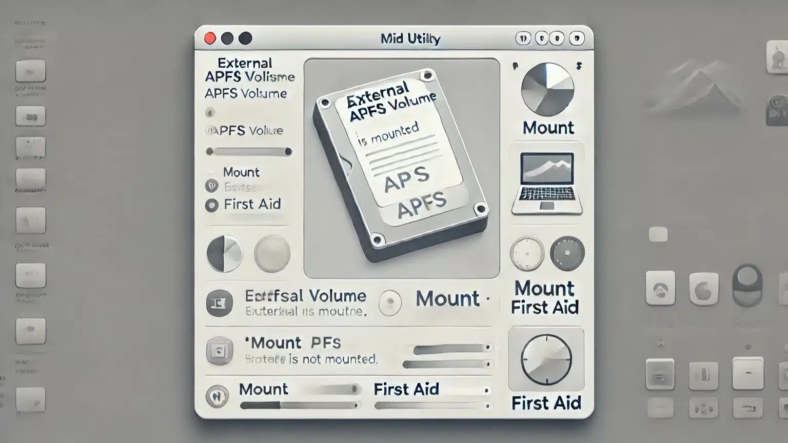 macOS Disk Utility showing unmounted APFS SSD.