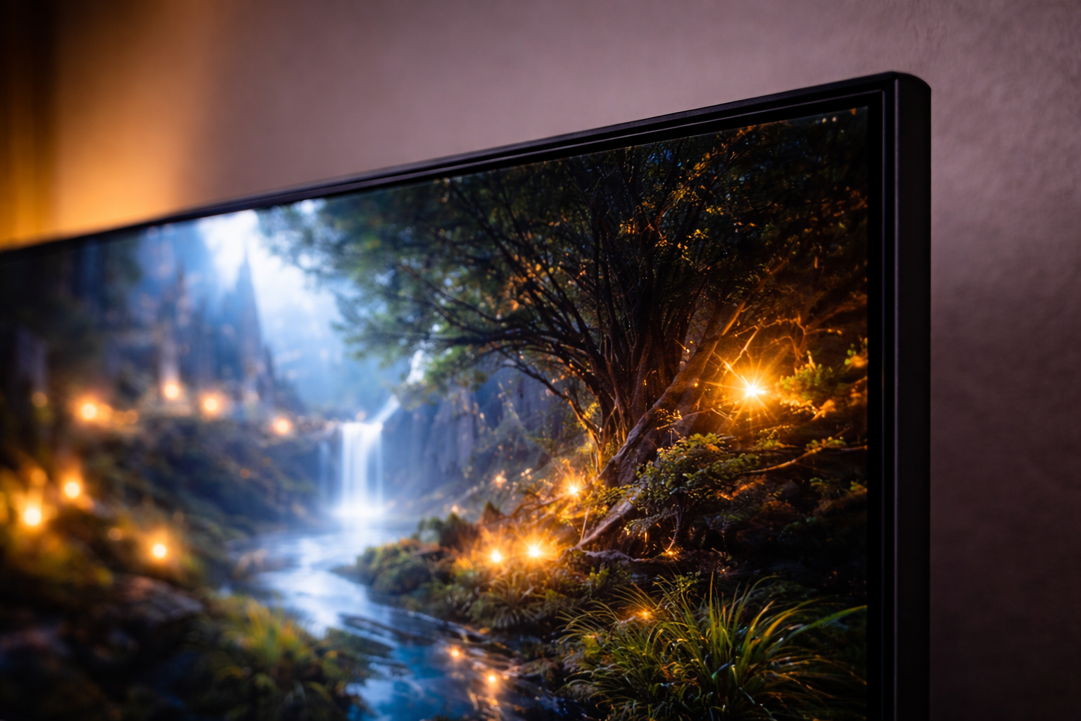 Close-up of OLED screen brightness fluctuation during HDR playback.