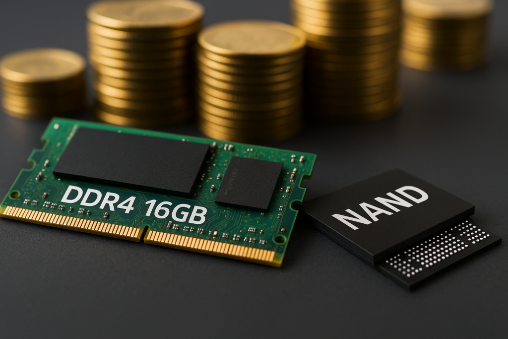 Global Memory Chip Shortage Pushes DRAM and NAND Prices Sharply Higher