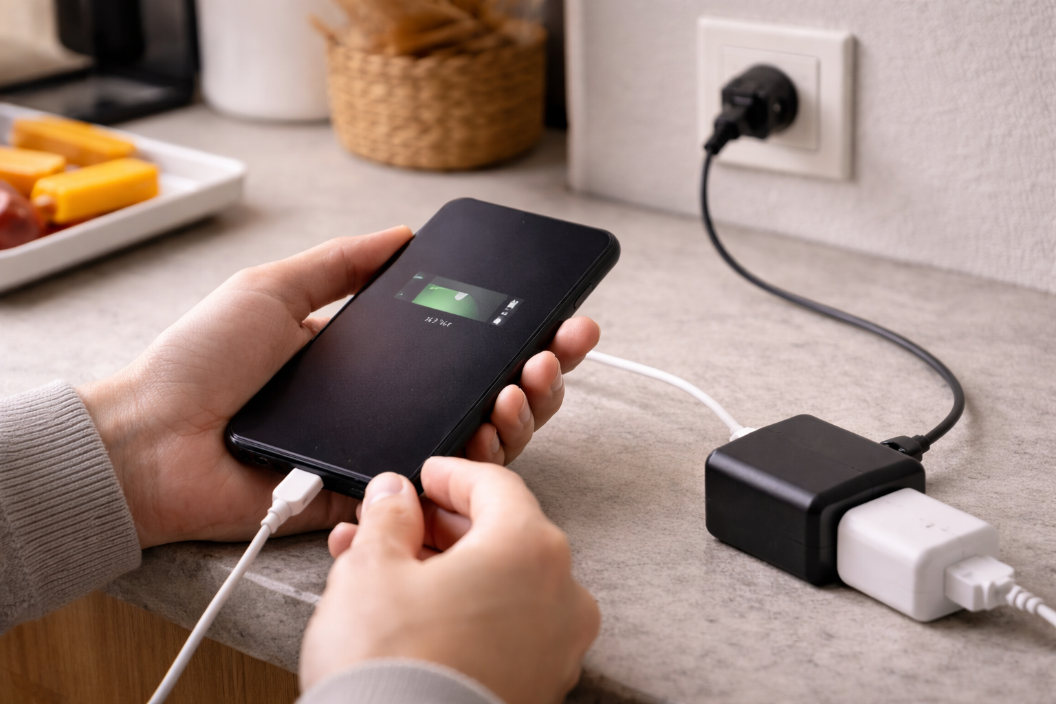 Fix Phone Gets Hot While Charging 1 User unplugging a phone that has become hot while charging.